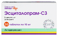Изображение товара Эсциталопрам-сз 10 мг 30 шт. таблетки, покрытые пленочной оболочкой блистер
