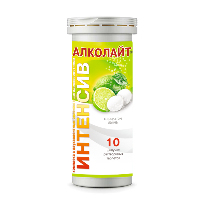 Изображение товара Алколайт комплекс с двухвалентным селеном и дигидроквертцетином интенсив с ароматом лайм 10 шт. таблетки шипучие массой 4 гр