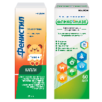 Изображение товара Набор Фликсоназе 50 мкг/доза спрей назальный дозированный 60 доз + Фенистил 1 мг/мл капли д/приема внутрь 20 мл со скидкой 15%