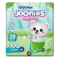 Изображение товара Joonies comfort+ подгузники-трусики для детей размер xxl 15-20 кг 28 шт.