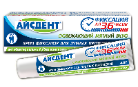 Изображение товара Айсдент крем-фиксатор для зубных протезов освежающий мятный вкус 40 гр