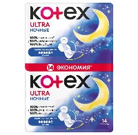 Изображение товара Гигиенические женские прокладки Kotex Ultra Ночные 14шт.