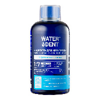 Изображение товара Waterdent жидкость для ирригатора+ополаскиватель для полости рта 2 в 1 укрепление эмали 500 мл/вкус мятный/концентрат 1:7