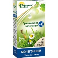 Изображение товара Травяной сбор здоровый выбор мочегонный n6 1,5 гр 20 шт. фильтр-пакеты