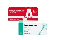 Изображение товара НАБОР ЗИНАКОРЕН 0,0025 N60 ТАБЛ П/ПЛЕН/ОБОЛОЧ + РОЗУВАСТАТИН-АКРИХИН 0,01 N30 ТАБЛ П/ПЛЕН/ОБОЛОЧ закажи со скидкой