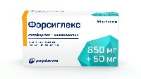 Форсиглекс 850 мг + 50 мг 56 шт. таблетки, покрытые пленочной оболочкой