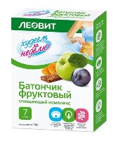 Изображение товара Леовит худеем за неделю батончик фруктовый очищающий комплекс 7 шт.