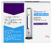 Изображение товара Трулисити 1,5 мг/0,5 мл 0,5 мл 4 шт. шприц в шприц-ручке раствор для подкожного введения