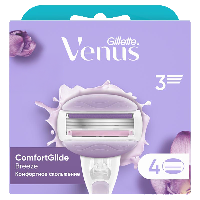 Изображение товара Gillette venus comfortglide breeze сменные кассеты для безопасных бритв 4 шт./с гелевыми подушечками