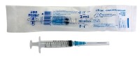Изображение товара Шприц 2 мл одноразовый трехдетальный стерильный c иглой 23g 0,6х32 мм 1 шт.