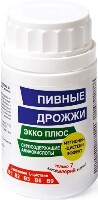 Изображение товара Пивные дрожжи экко плюс с серосодержащими аминокислотами метионин-цистеин эффект 60 шт. таблетки массой 0,45 г