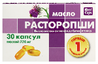 Изображение товара Масло расторопши первый холодный отжим 30 шт. капсулы массой 750 мг