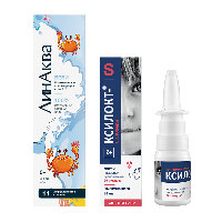 Изображение товара Набор Ксилокт-солофарм 35 мкг/доза 15 мл спрей + Линаква бэби средство для промывания носа аэрозоль 150 мл