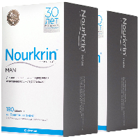 Изображение товара Набор против выпадения волос Нуркрин (Nourkrin) 180 шт 2 упаковки для мужчин со скидкой 10%