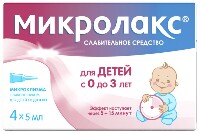 Микролакс 4 шт. микроклизма раствор для ректального введения 5 мл/ для детей от 0 до 3 лет