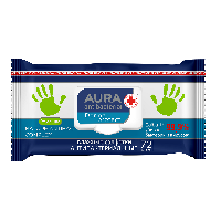 Изображение товара Aura antibacterial derma protect влажные салфетки антибактериальные ромашка 72 шт с крышкой кожный антисептик