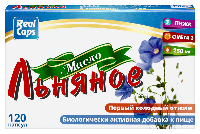 Изображение товара Масло льняное первый холодный отжим 0,25 120 шт. капсулы/реалкапс/