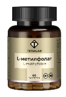 Изображение товара Tetralab l-метилфолат 60 шт. таблетки, покрытые оболочкой массой 165 мг