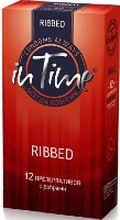 Изображение товара In time презервативы из натурального латекса ribbed 12 шт.