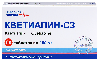 Изображение товара Кветиапин-сз 100 мг 60 шт. таблетки, покрытые пленочной оболочкой