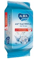Изображение товара Aura влажные салфетки антибактериальные 72 шт
