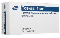 Изображение товара Товиаз 4 мг 28 шт. таблетки с пролонгированным высвобождением, покрытые пленочной оболочкой