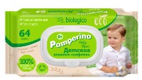 Изображение товара Pamperino eco салфетки влажные детские 64 шт.