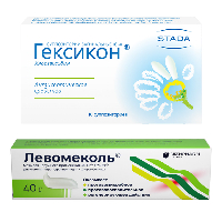 Изображение товара Набор  Гексикон №10 суп. +  Левомеколь мазь 40г по специальной цене