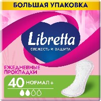 Изображение товара Libretta прокладки ежедневные свежесть и защита нормал+ 40 шт.